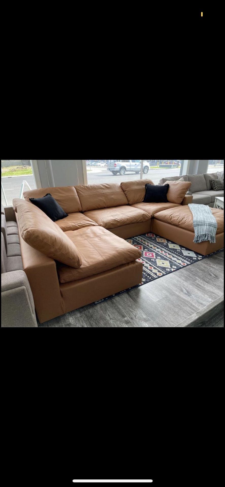 NEW Top Grain Leather Cloud Sectional!😎😎😜
