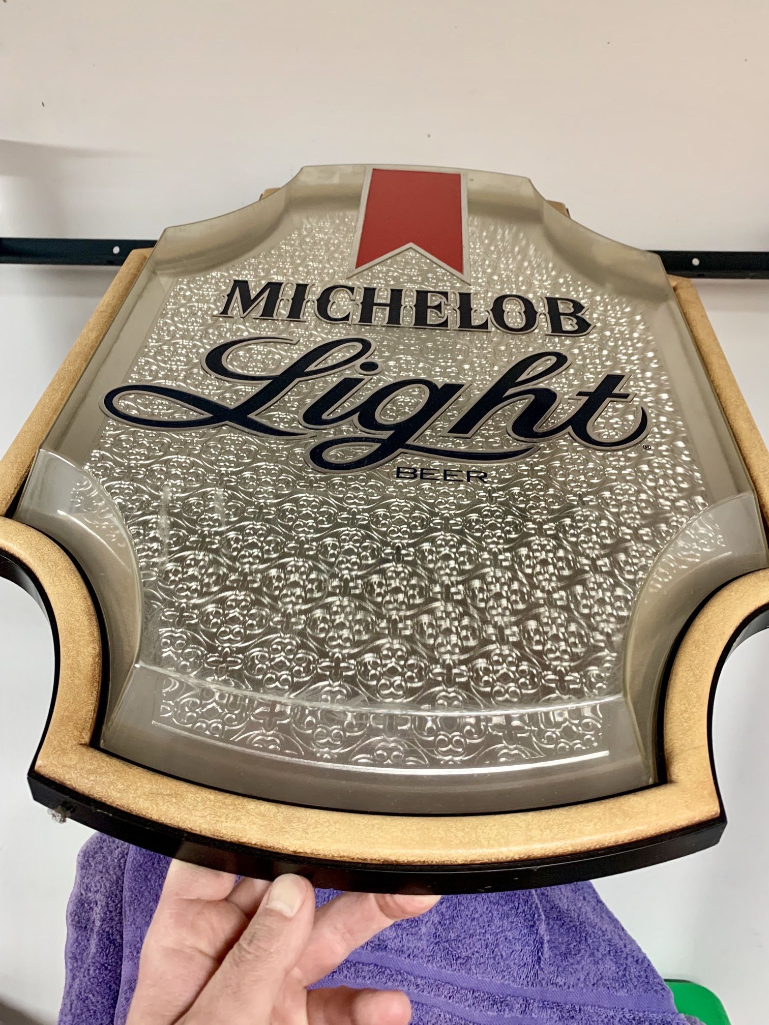 Michelob Light beer vintage plastic bar sign