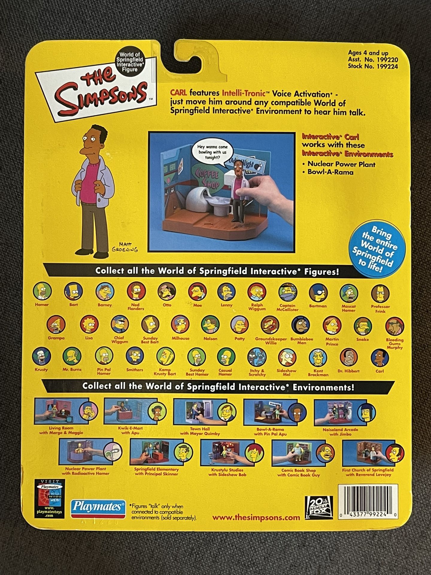The Simpsons World Of Springfield Carl Action Figure