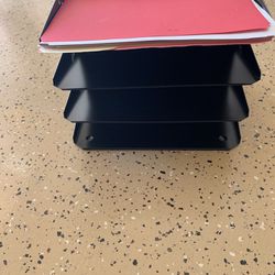 Two Metal Black Shelves - For Office Or Under Sink Thumbnail