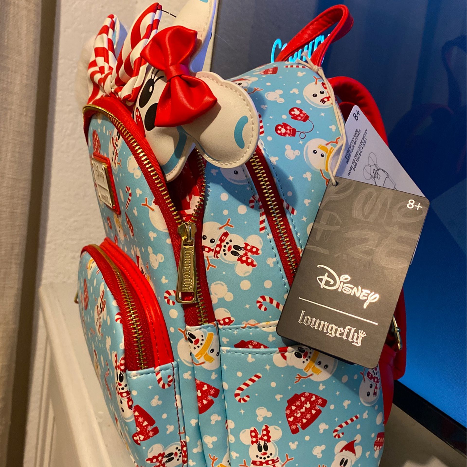 Loungefly Disney Exclusive Holiday Bag With Mickey Christmas Ears 