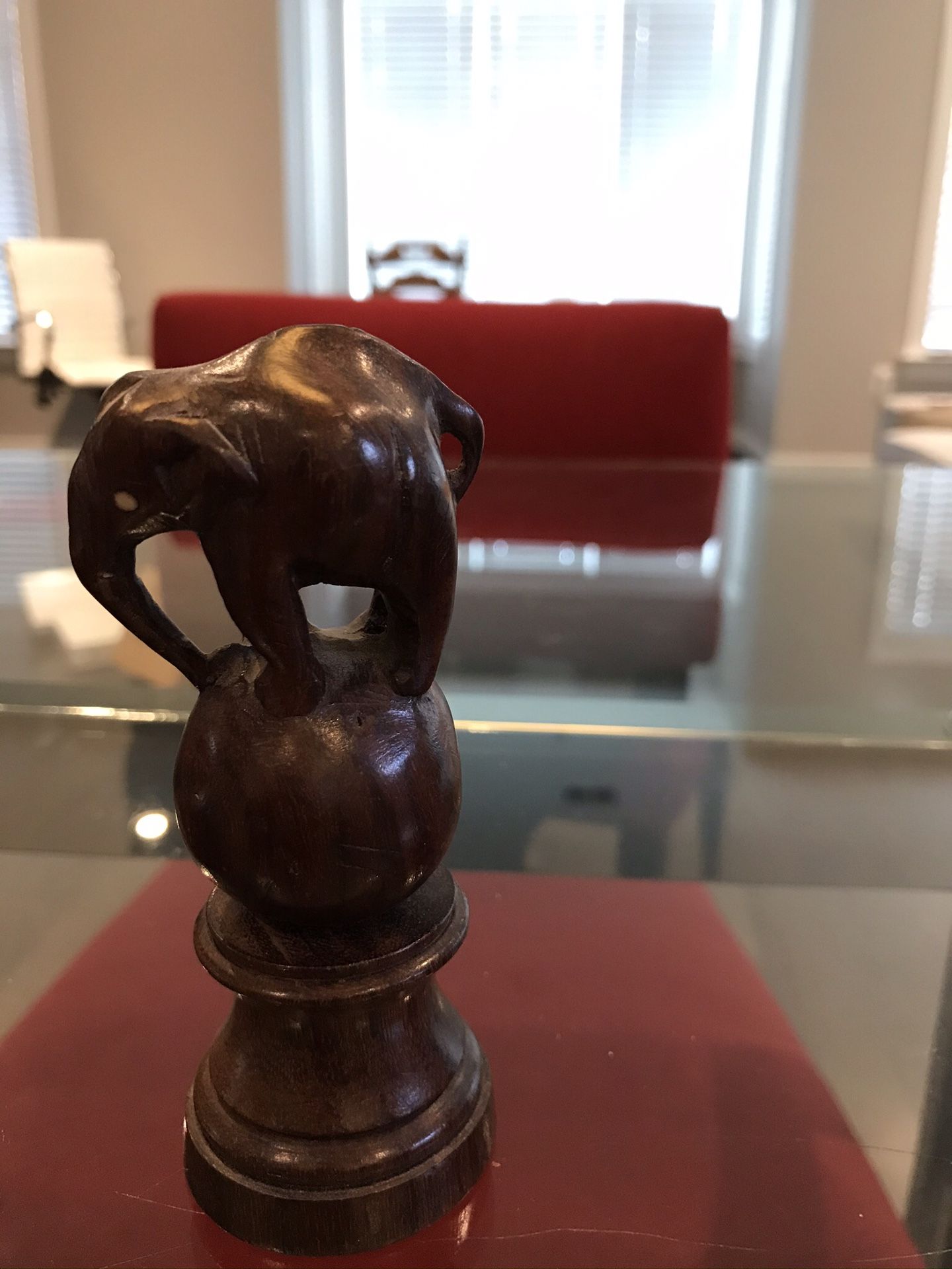 Rose wood. Elephant paper weight