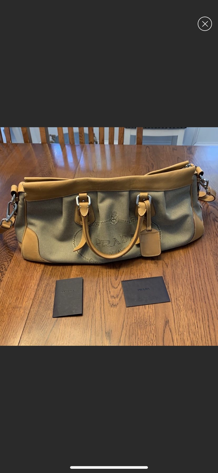 Authentic Prada Logo Jacquard bag