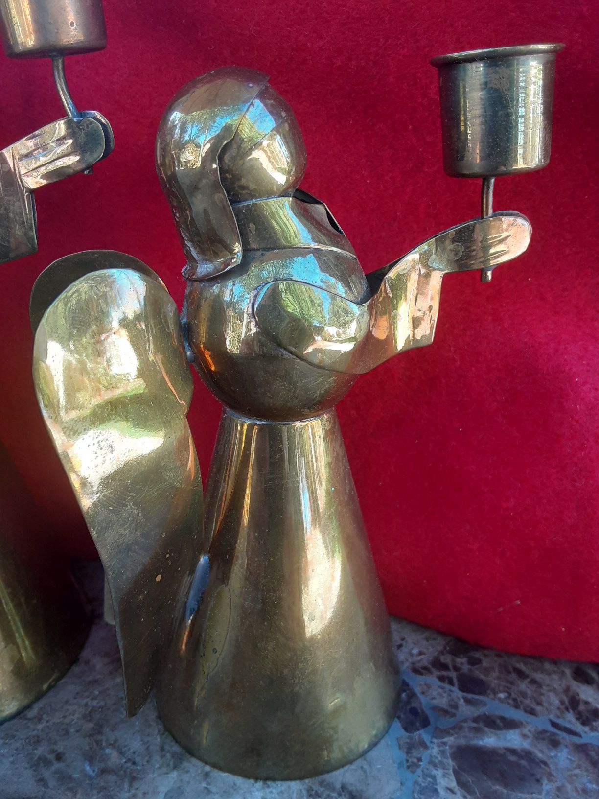 Brass Angel Candle Holders