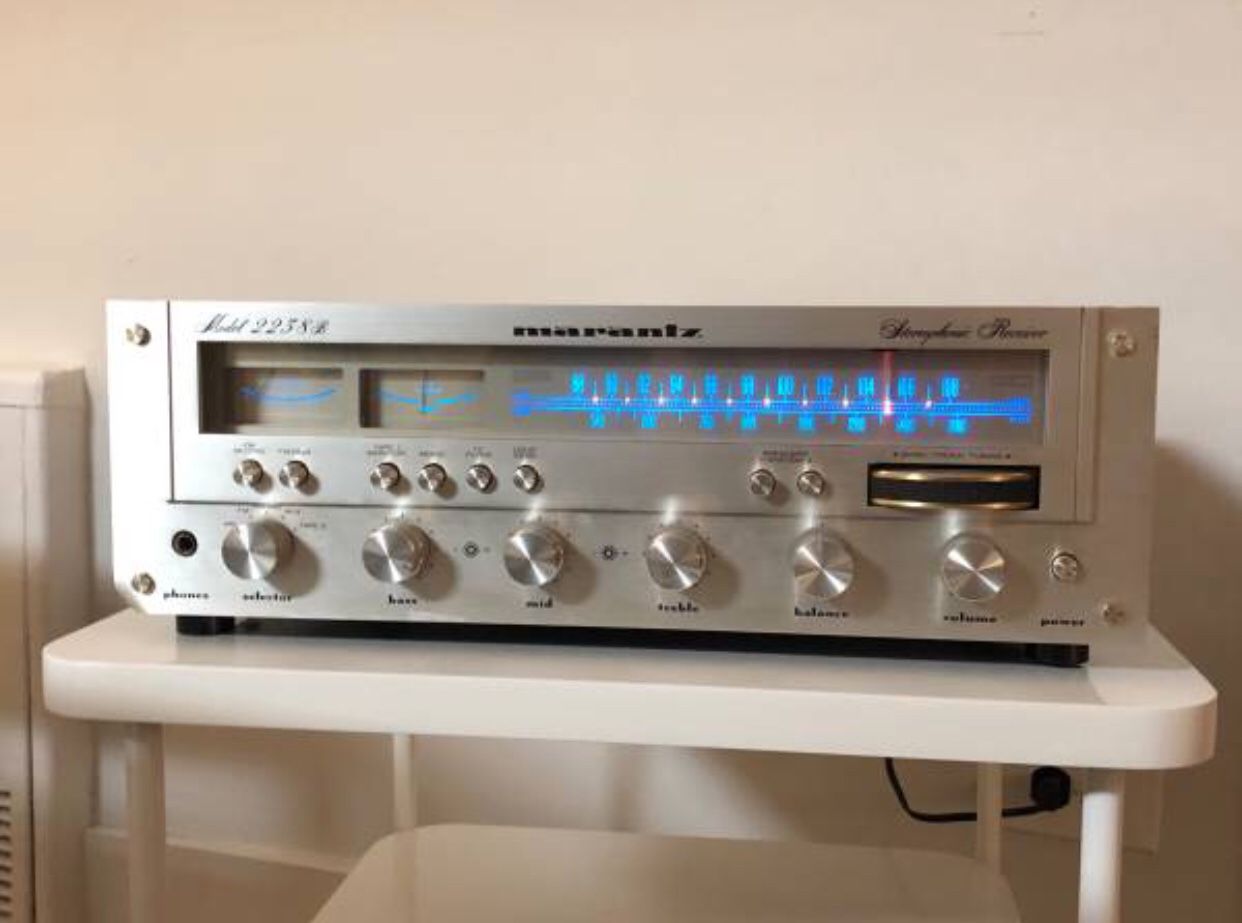 Marantz 2238B Vintage Stereo Receiver, LED Upgrade Cool Blue