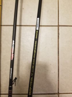 fishing pole with reels both are ugly stik & Eagle claw  reels are pflueger penn  shimano both ugly stik 7ft & 6"6ft nice set up  Thumbnail