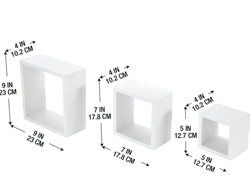 Floating Square Cube Shelves