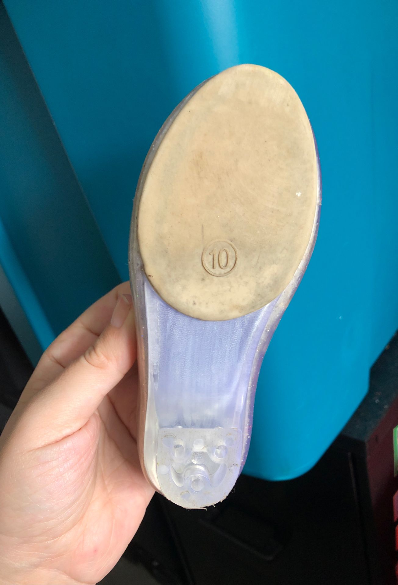 Cinderella “glass” slippers heels girls size 10