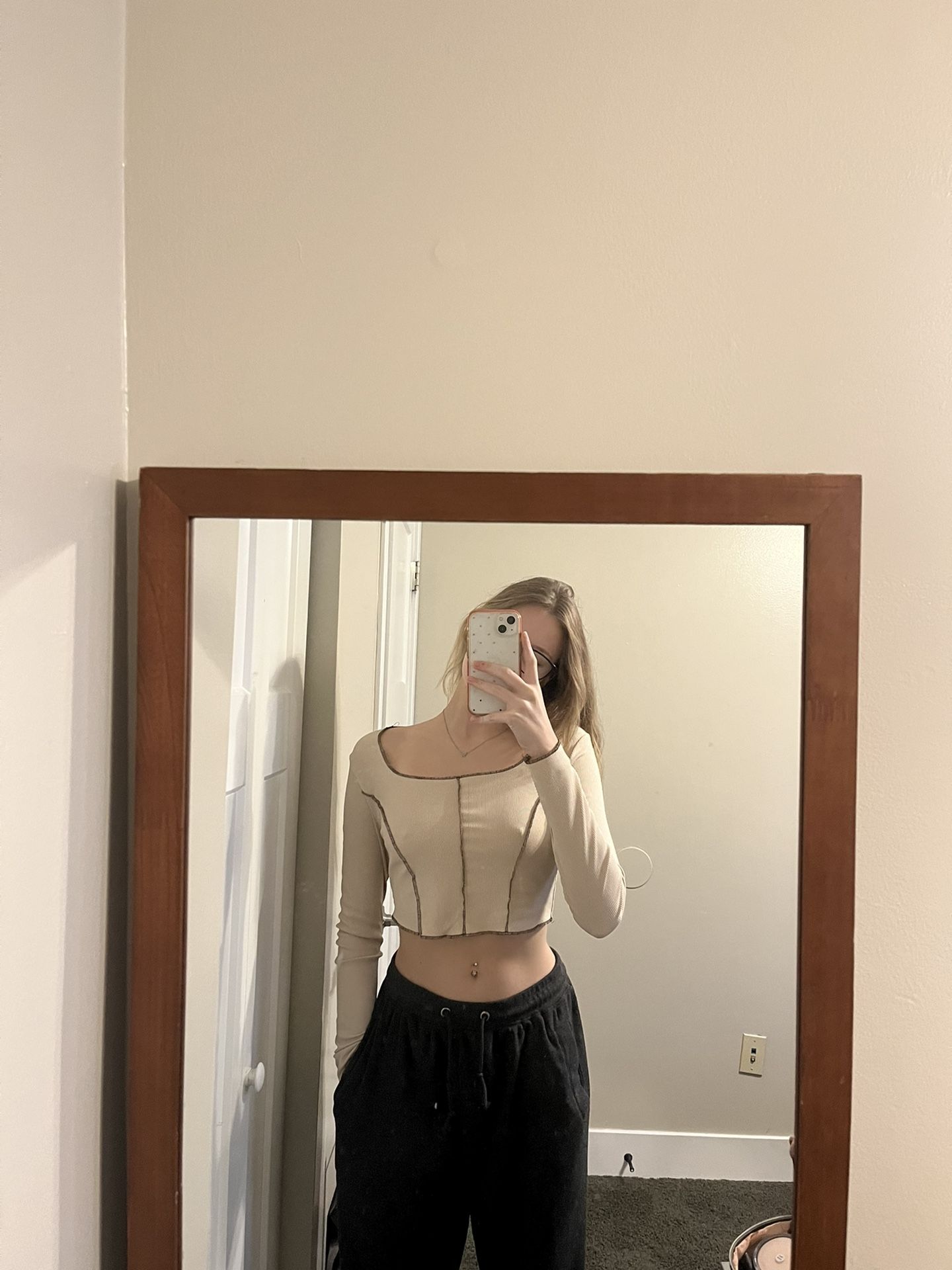 Tan Crop Top