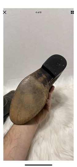 Women's Aldo Short Cowboy Boots, Brown Destress Size 7 Thumbnail