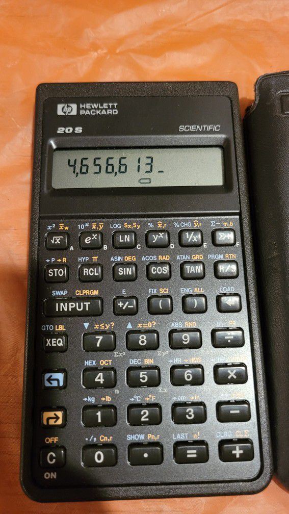 Hewlett Packard HP 20S Scientific Calculator w Soft Case 1987 USA VINTAGE