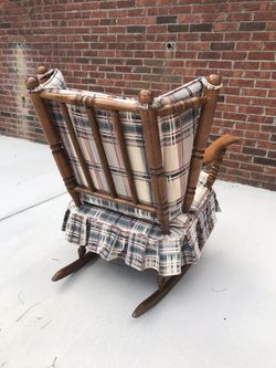 Rocking Chair With Cloth Cushions  Thumbnail