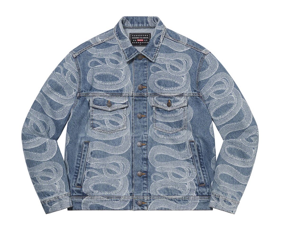 Supreme Hysteric Glamour Snake Denim Trucker Jacket