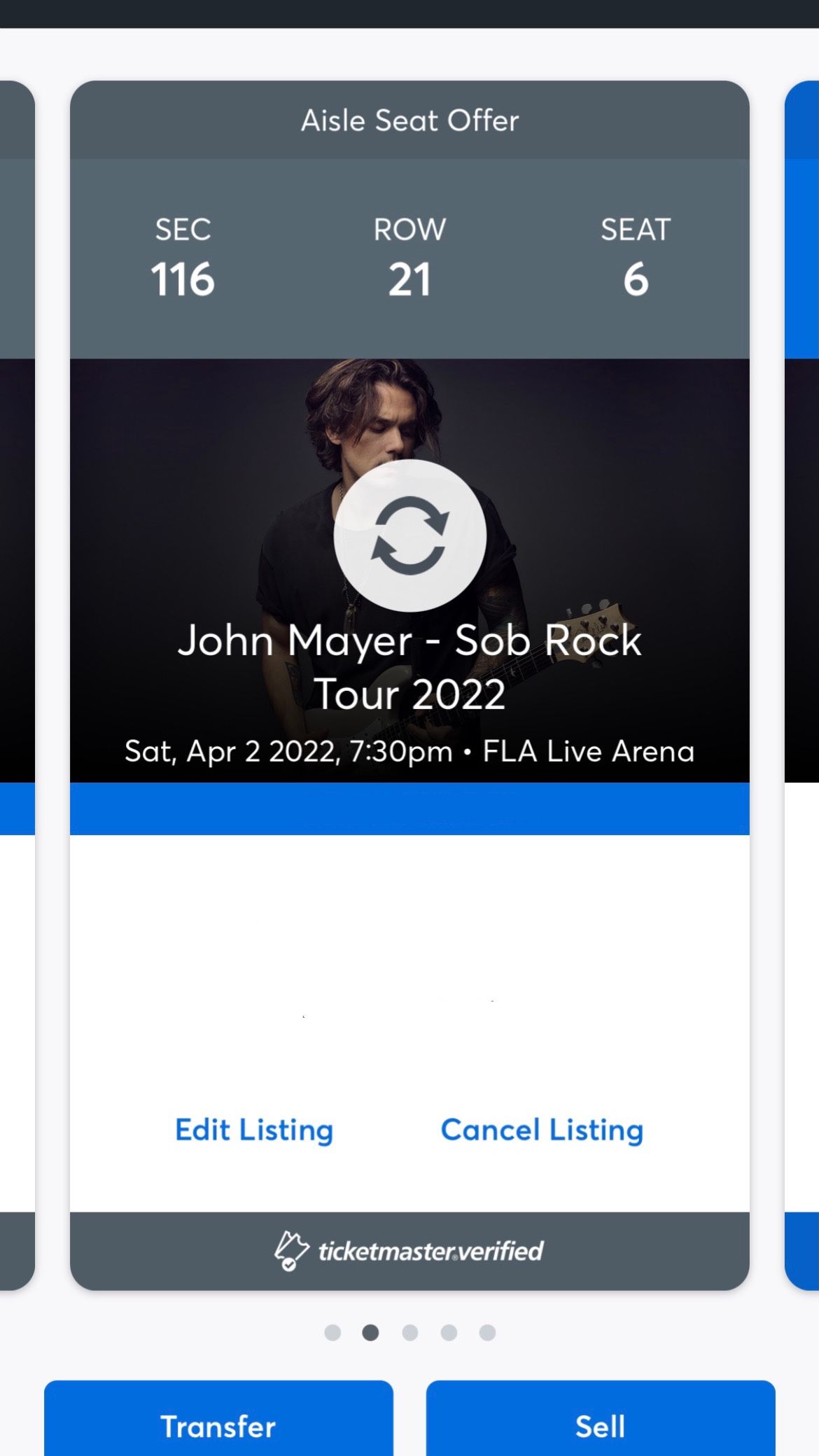 John Mayer Tickets For Sale (2)