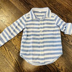 Baby Gap Blue/White Striped Collared Shirt - 3T Thumbnail
