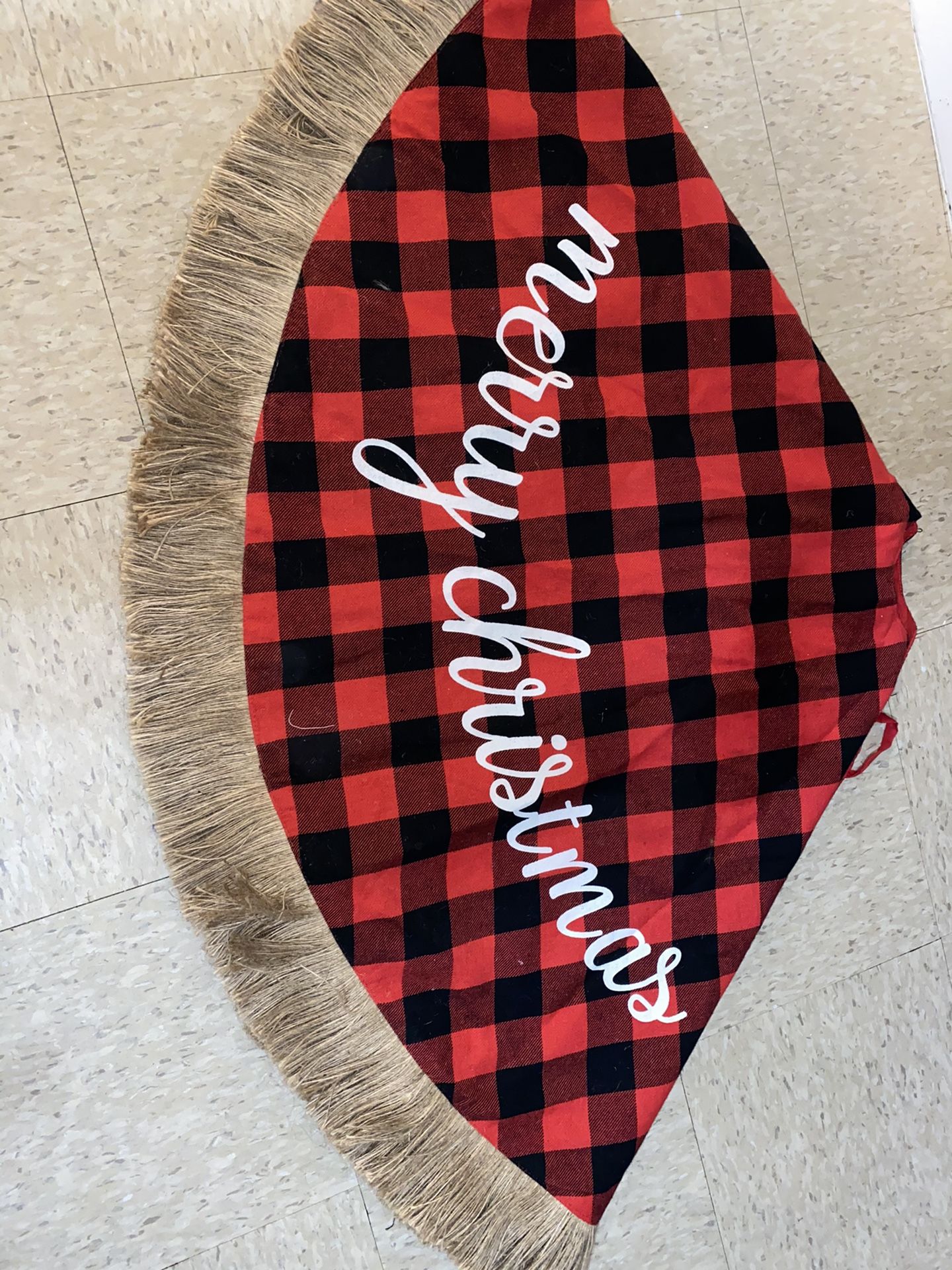 Modern buffalo plaid Christmas package