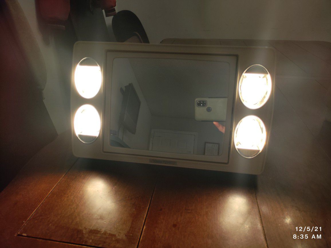Vanity Lighted Mirror With Magnification