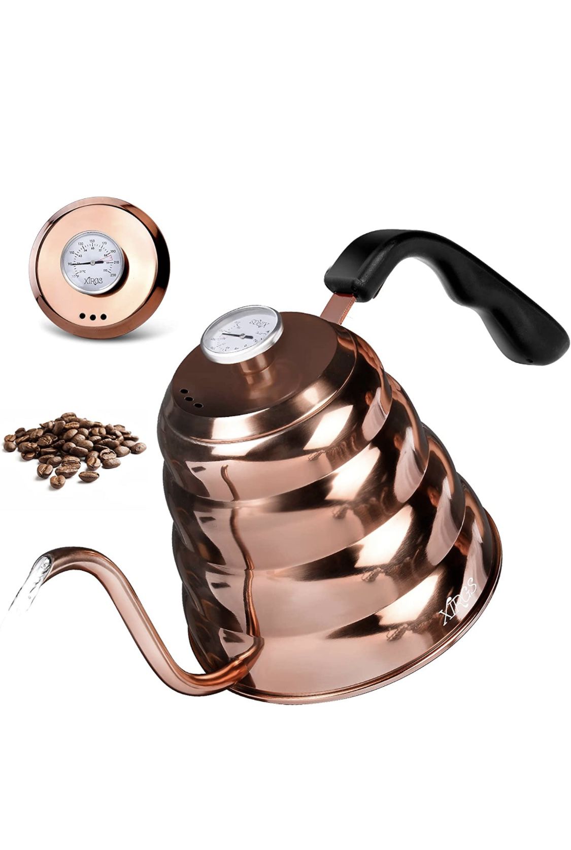Pour Over Kettle- Copper induction Top Friendly