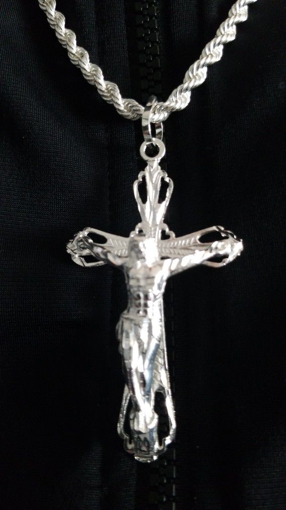 Torsal Y Cristo Plata 925MX / Silver Chain And Christ