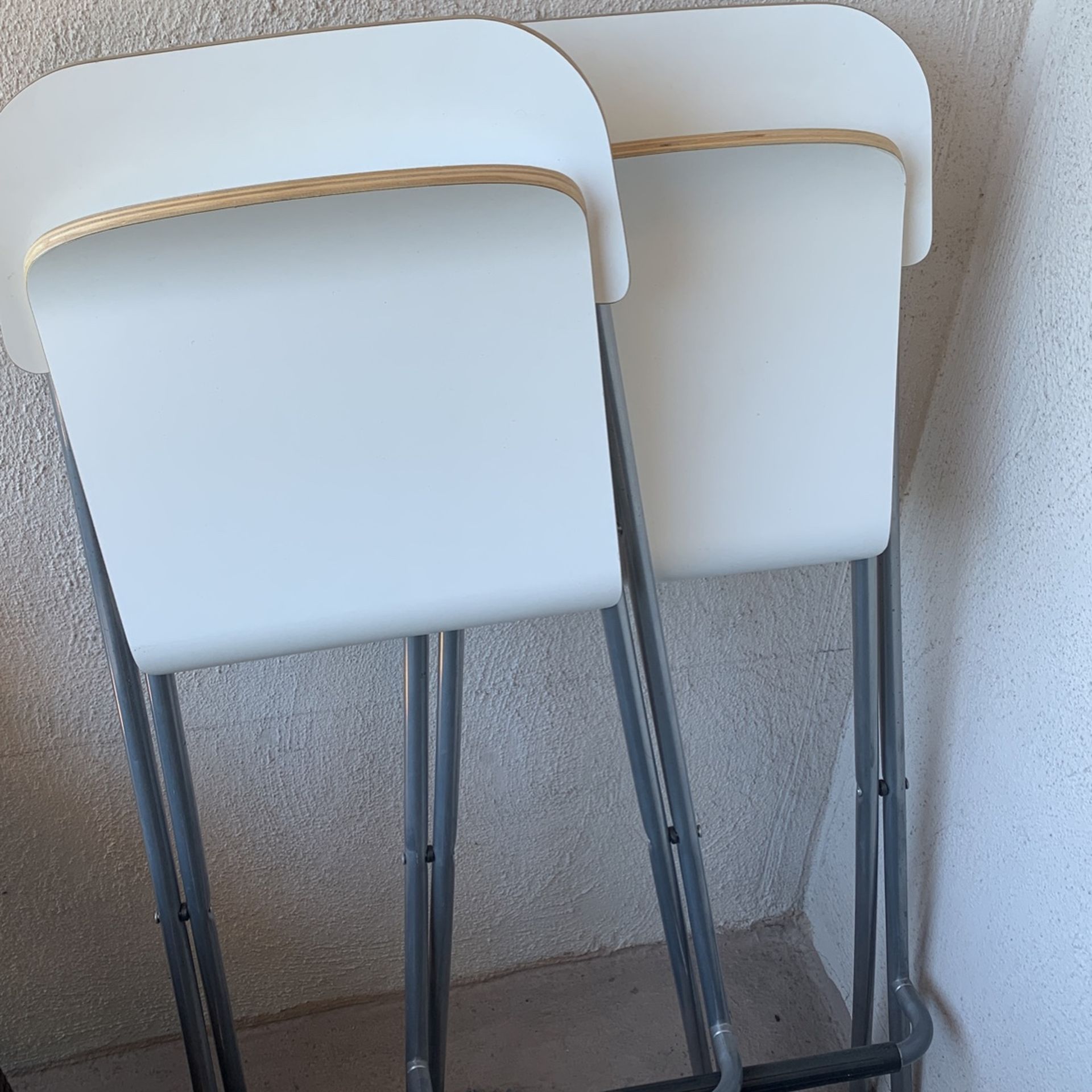 Brown High top Table And 2 Additional Ikea Chairs