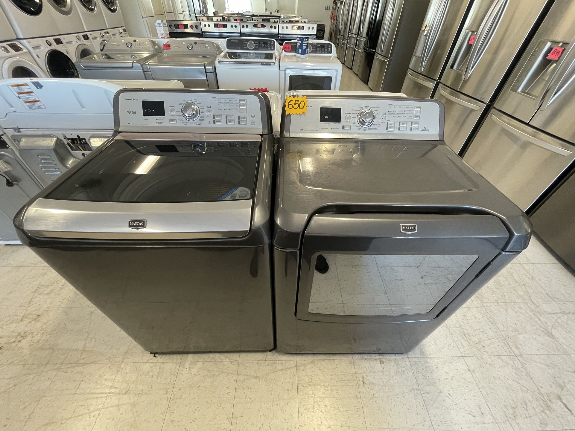 Maytag Tap Load Washer And Electric Dryer Set Used Good Condition With 90days Warranty 