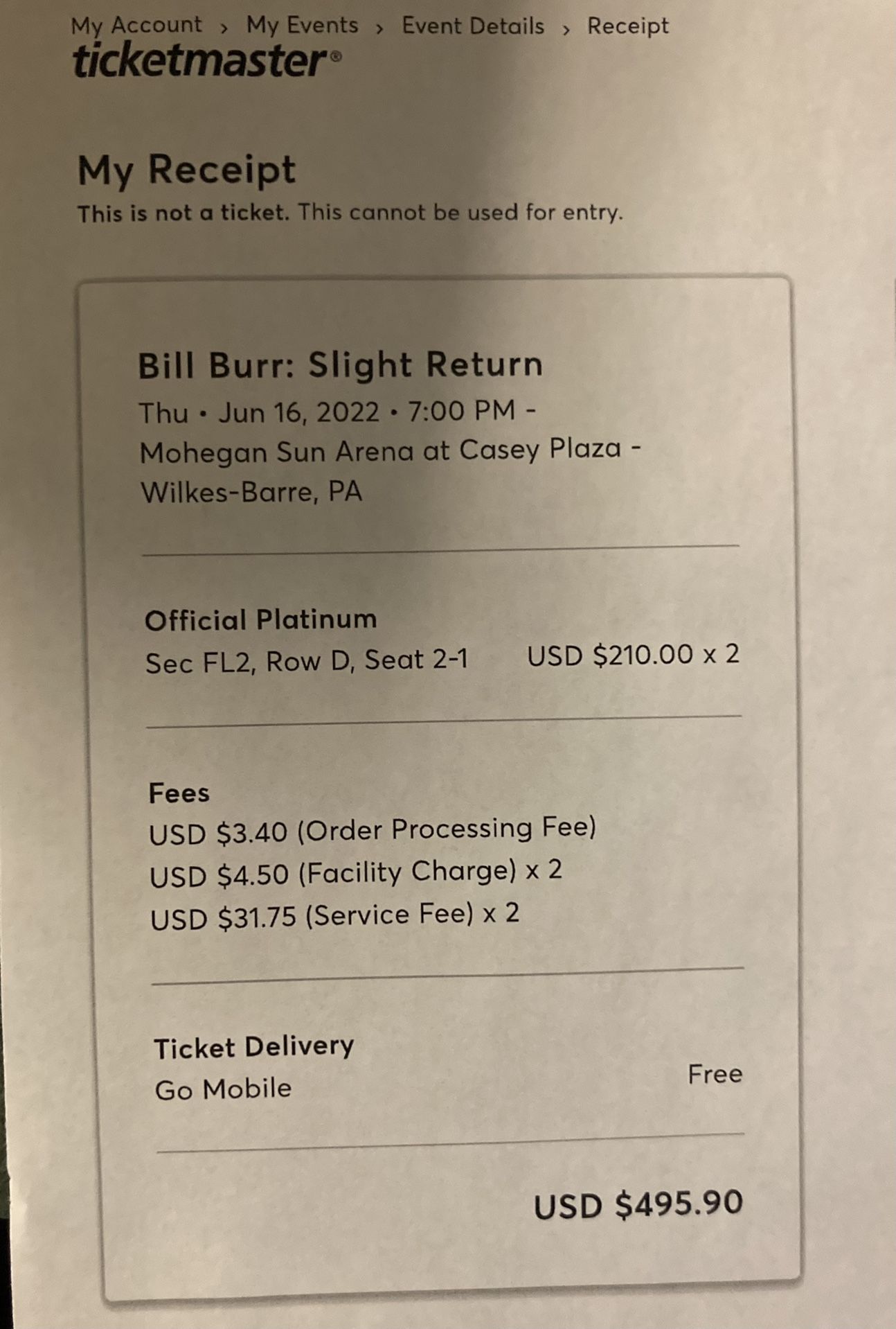 Bill Burr Tickets June 16 2022 Mohegan Sun