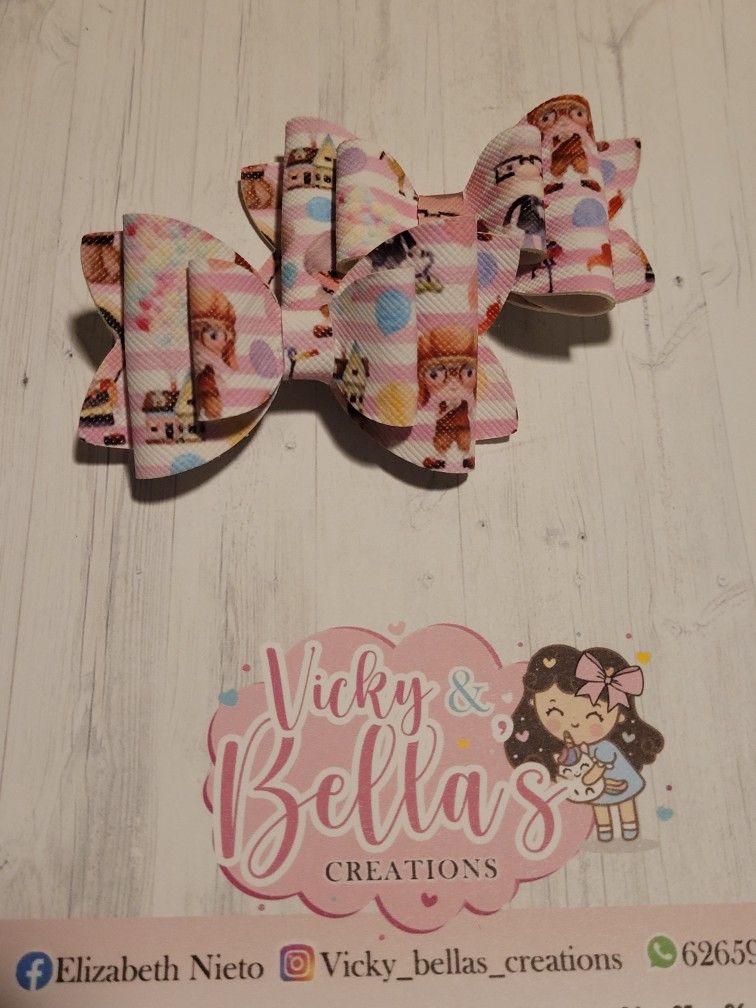 Small Pigtail Hairbow Pairs Handmade