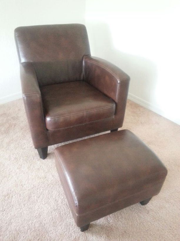 Ikea Jappling Leather Chair And Ottoman, Ikea Leather Chair And Ottoman