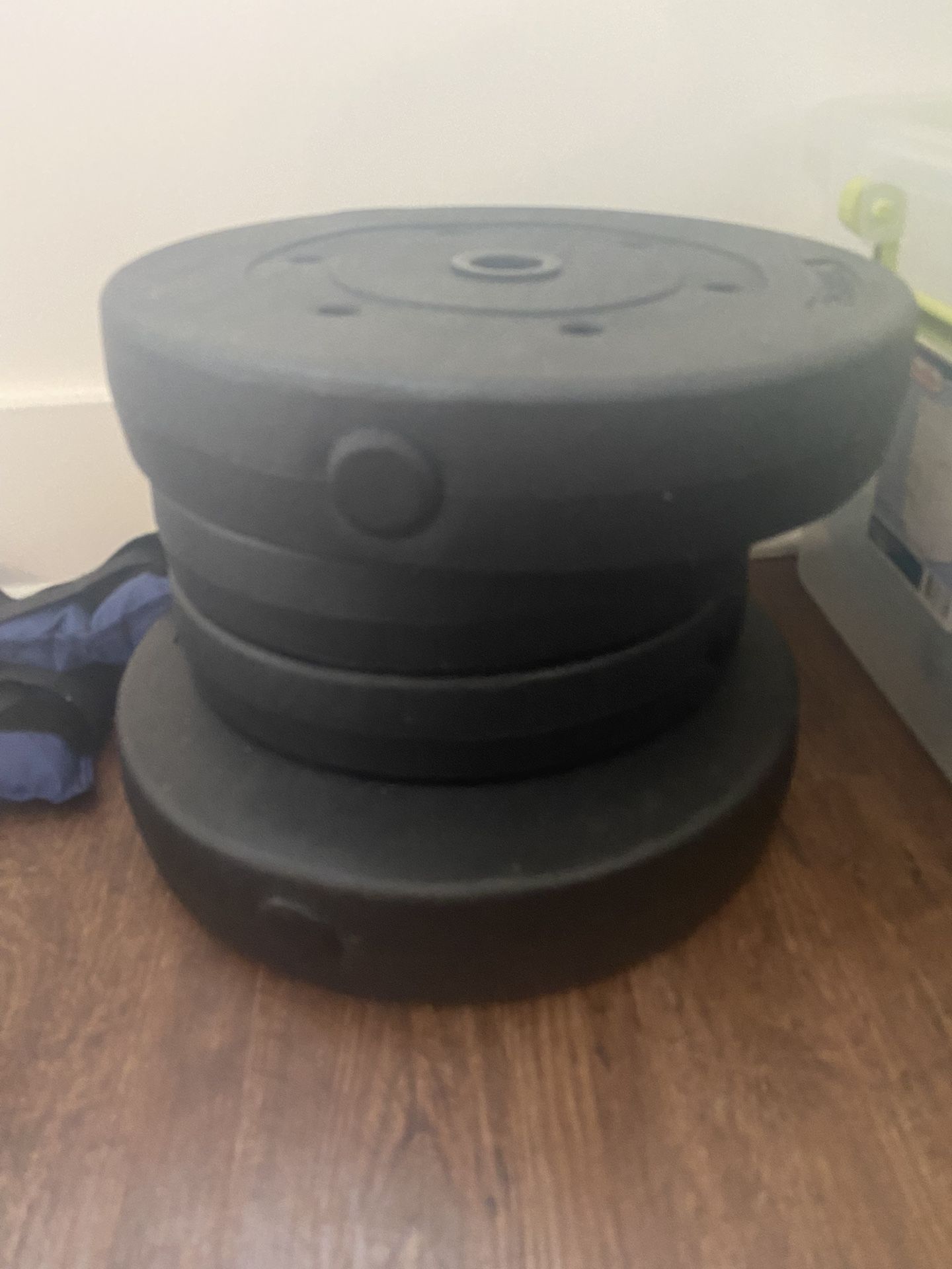 Weights With Olympic Barbell