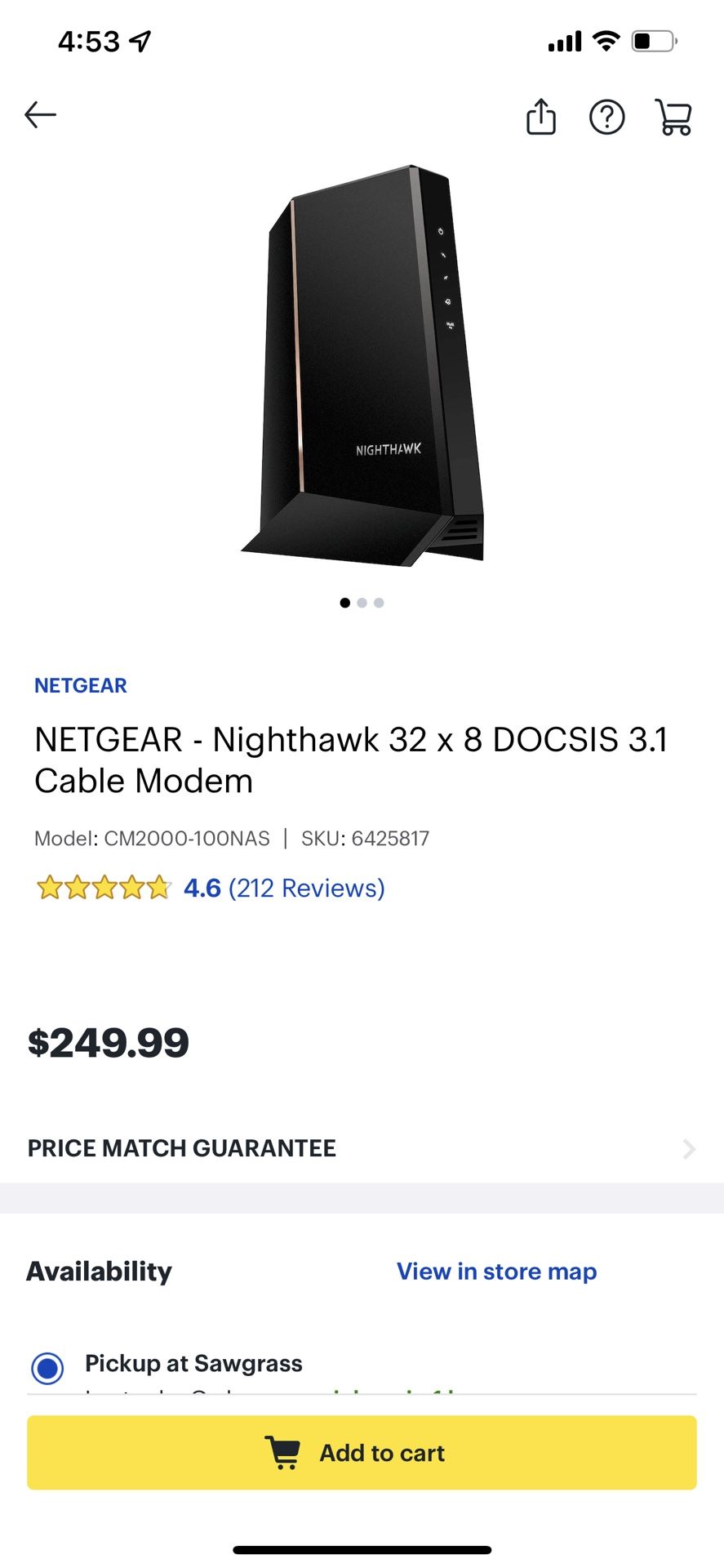 Netgear Nighthawk CM2000 DOCSIS 3.1 Cable Modem