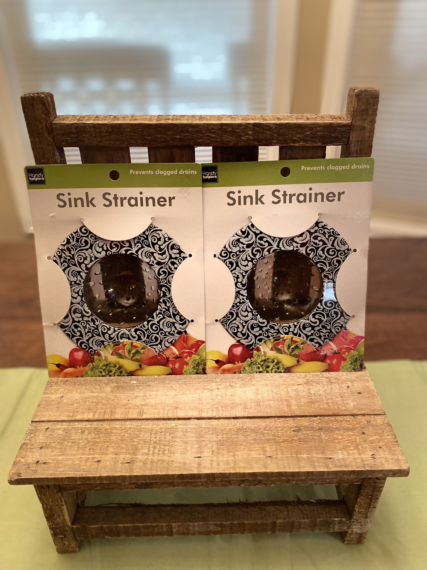 Sink Strainers Set of 2, Kitchen Food & Debris Trap, Black & White Sink Strainer