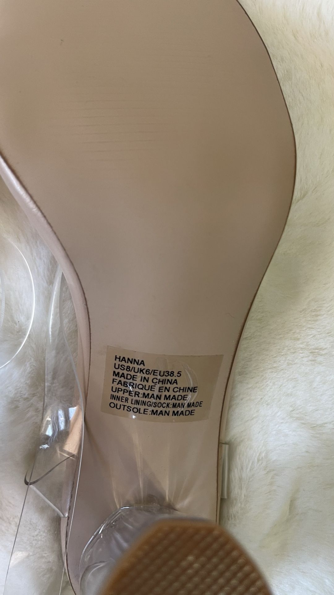Nude And Clear Heels