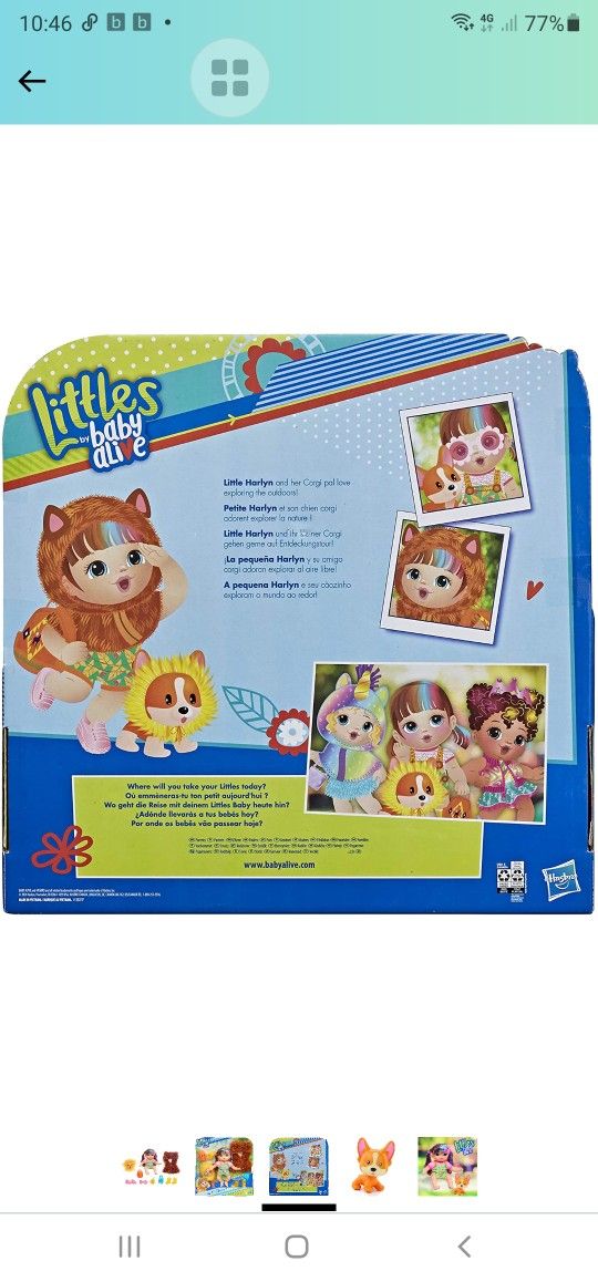 Littles Baby Alive With Her Pet Lion Brand New Unopened