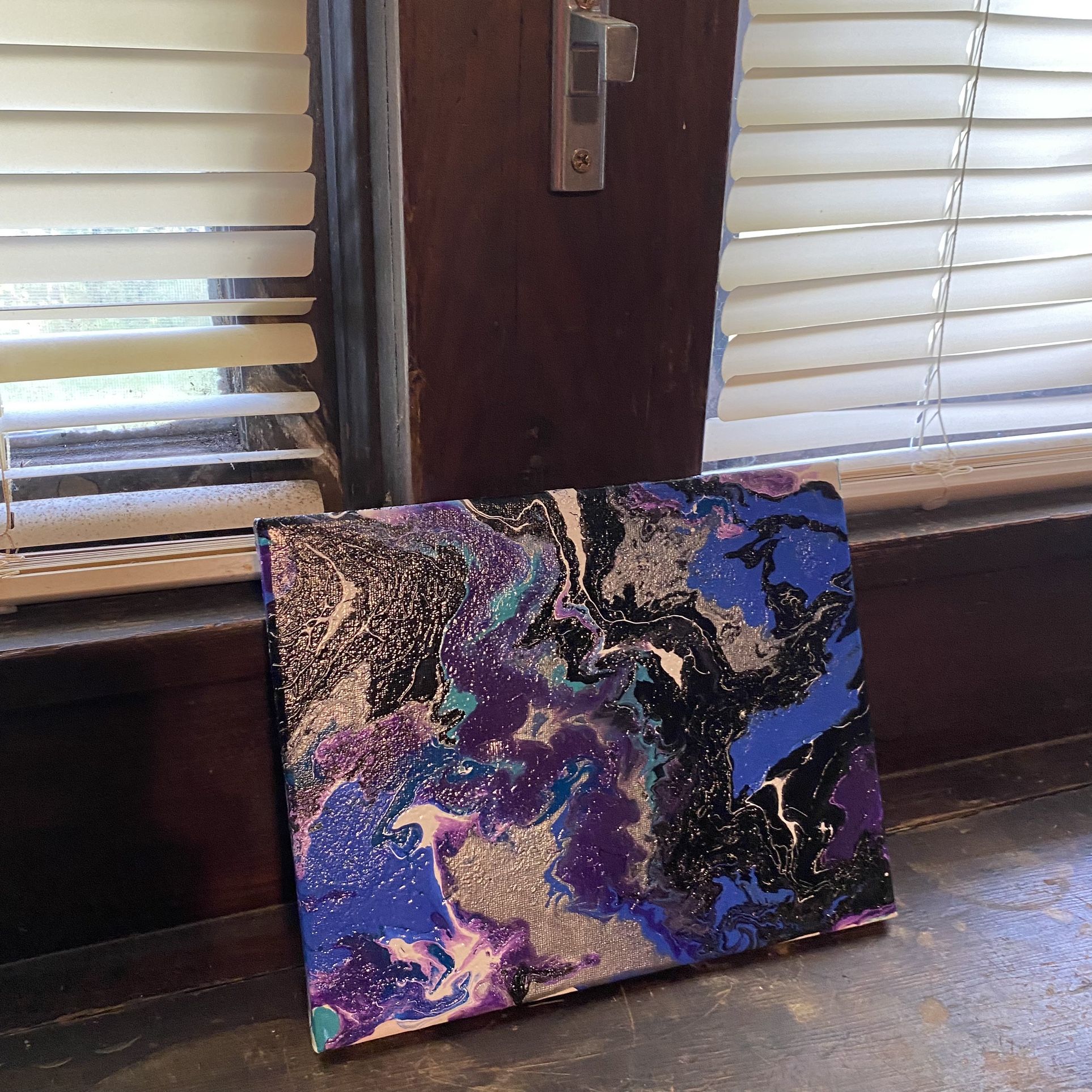 Handcrafted Marble Canvas Painting 12x16