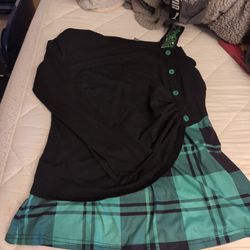 Green And Black Plaid Dress Shirt Thumbnail