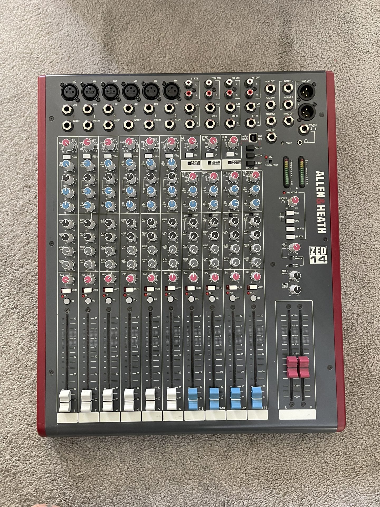 Allen and Heath Zed14 Stereo Mixer USB Interface