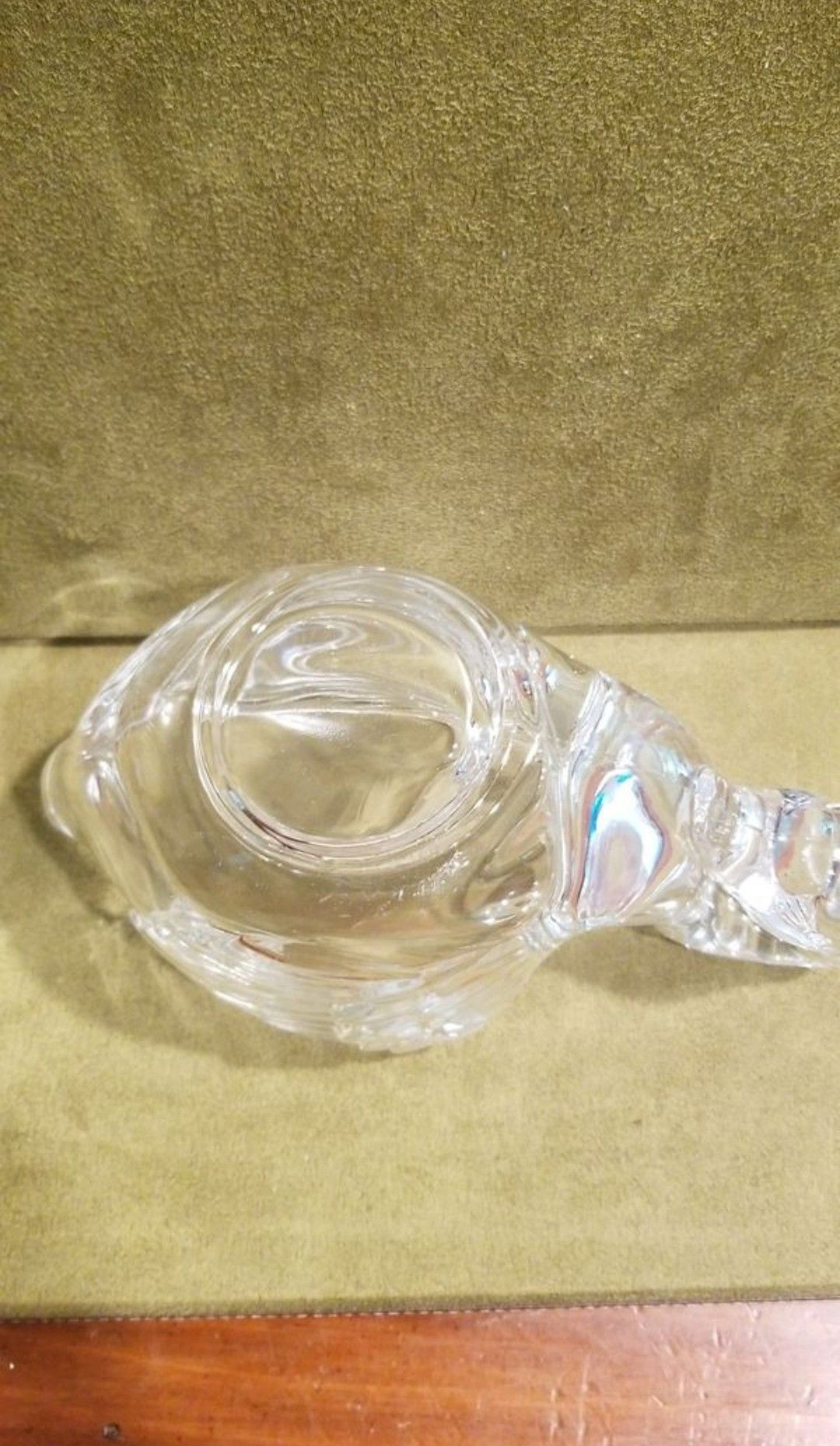 Vintage Clear Glass Swan Dish