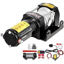 NEW Truck Winch 3,500LBS Electric Winch 10m/33ft Steel Cable 12V Power Winch Jeep Winch with Wireless Remote Control and Powerful Motor for UTV, ATV,  Thumbnail