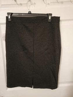 2X Black Bodycon Pencil Skirt With Split Hem Thumbnail