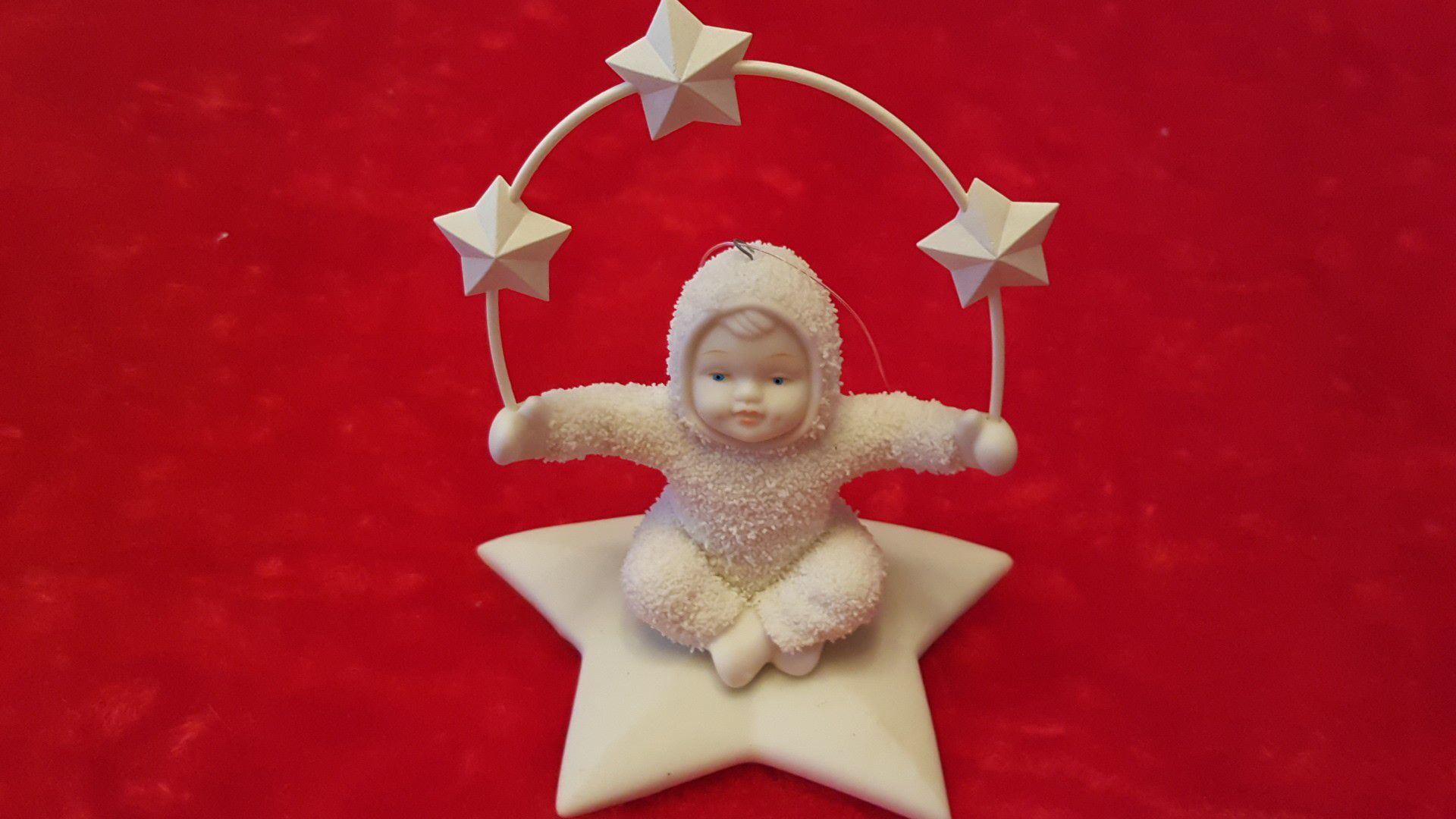 Snowbabies Bisque Ornament "Juggling Stars In The Sky"