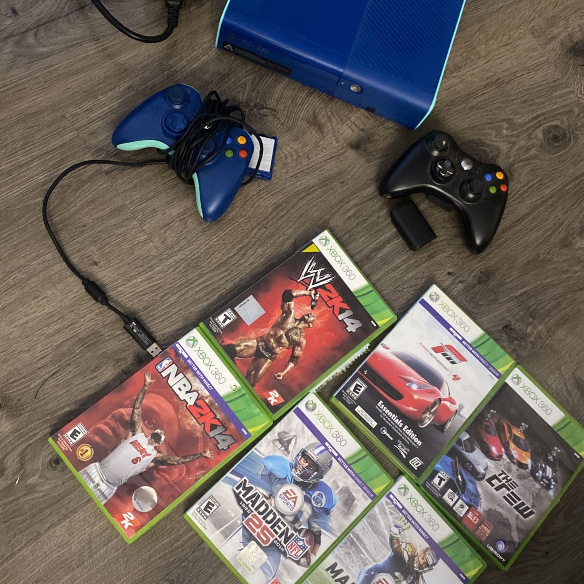 Xbox 360 Consule with Remotes & Games
