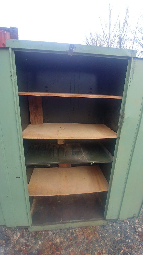 Green Metal Utility Storage Cabinet Shelving