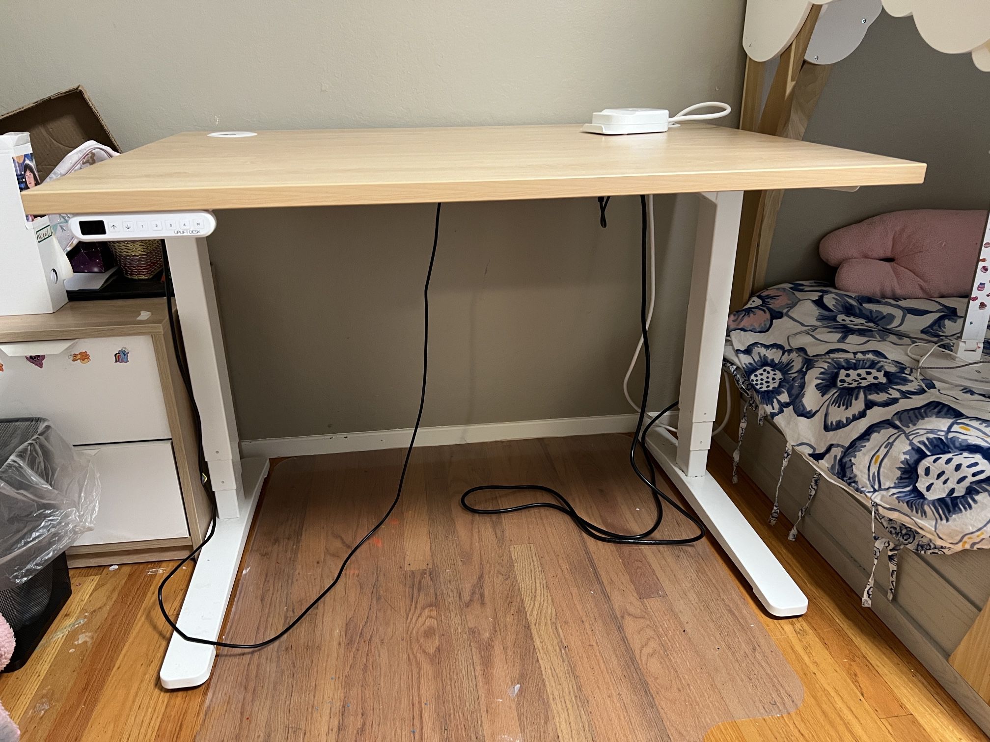 Uplift Standing Desk Rubberwood White 42” Width x30” Deep