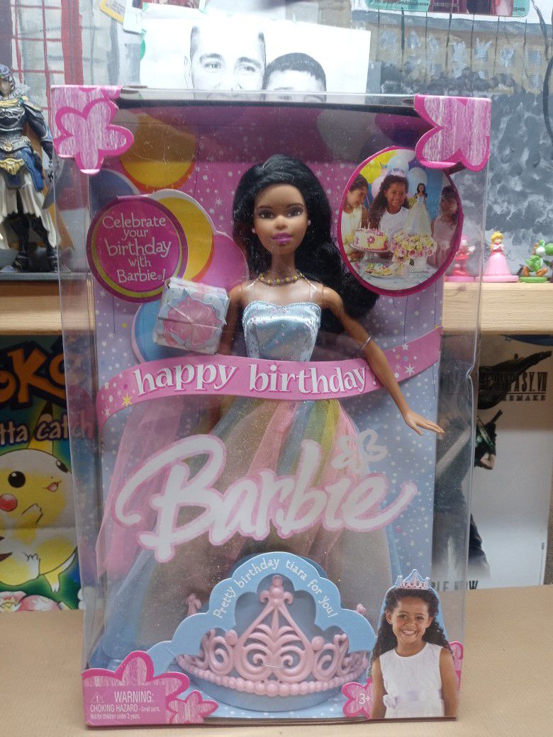 New-Unopened Birthday Barbie Doll 2005 African American W/ Tiara Princess Crown
