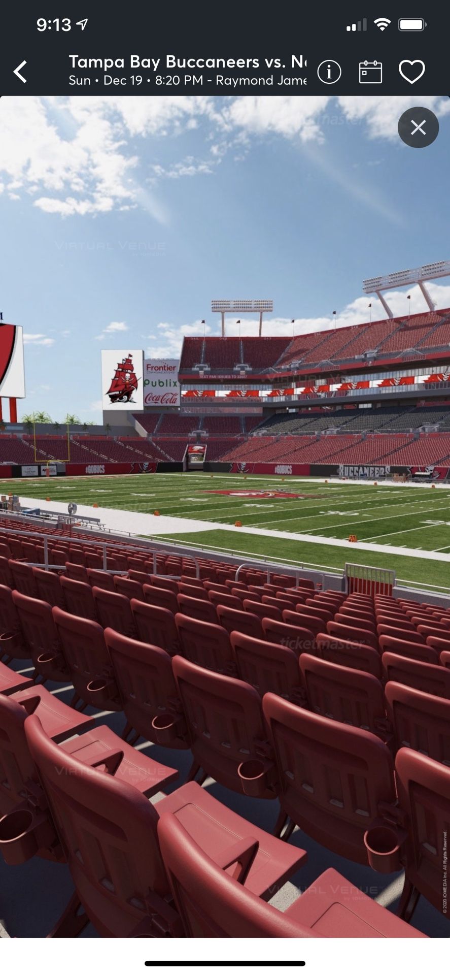 2 Buccaneers Vs Saints Tickets December 19