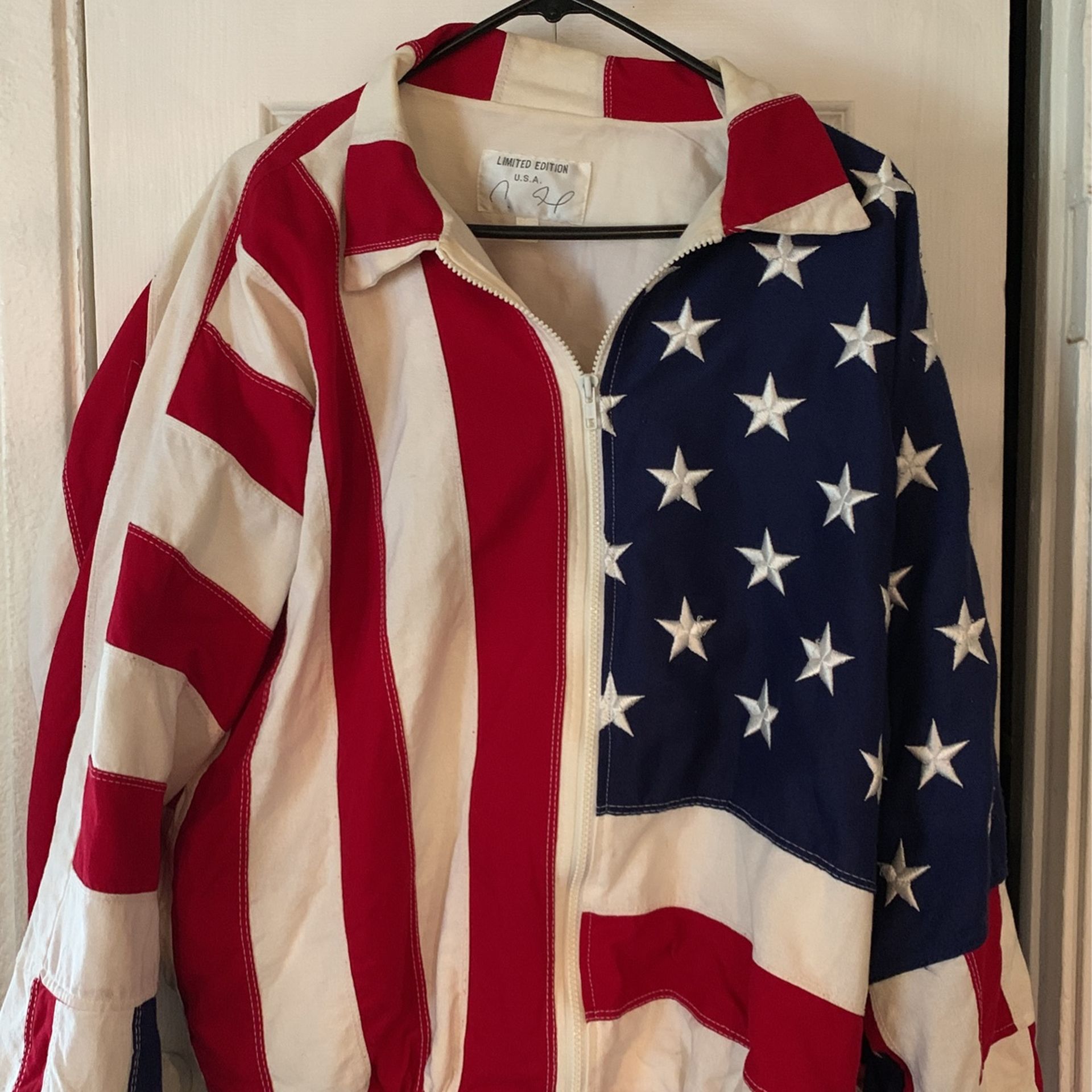 USA LEATHER BIKER JACKET/ USA JACKET