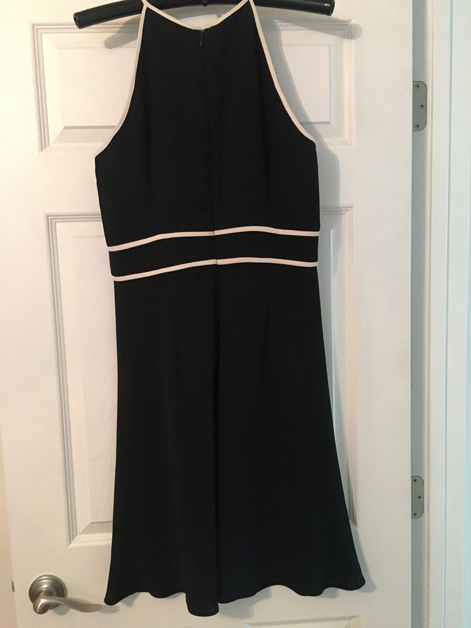 Black Dress With Ivory Piping