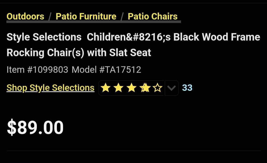 Bran New Rocking Chair Kids