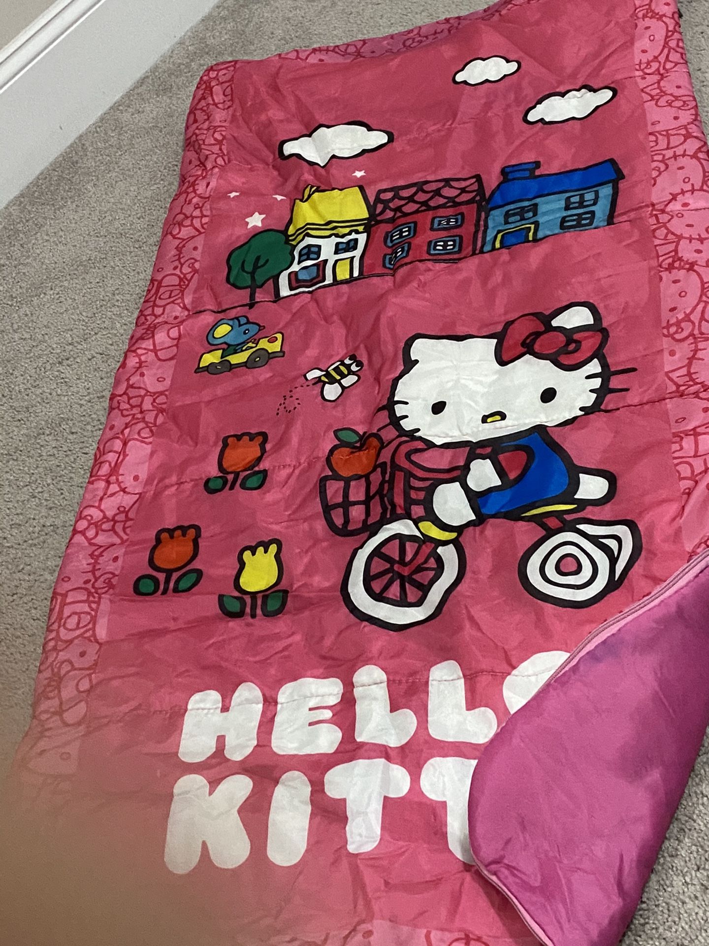 Hello kitty toddler sleeping bag with backpack
