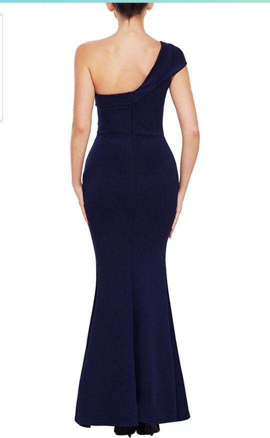 Women's Sexy Off The Shoulder Oversized Bow Applique Evening Gown Party Maxi Dress